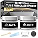 White Porcelain Repair Kit, Fiberglass Tub Repair for Sink, Shower, Countertop, and Tile - Acrylic Tub and Cracked Porcelain Sink Repair