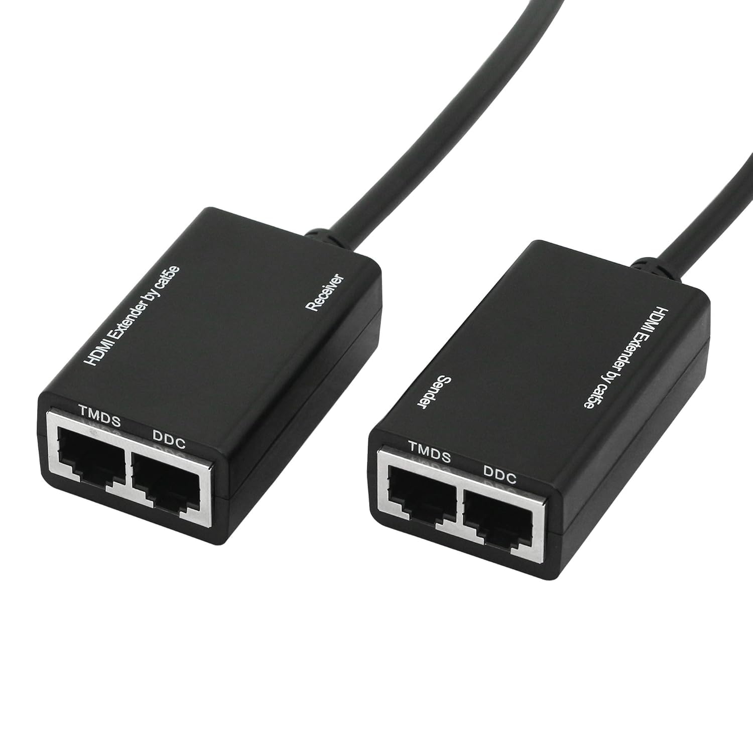 HDMI Extender,HDMI to RJ45 Network Cable Extender Converter Repeater Over Cat 5e / 6 1080p up to 30m Extender for HDTV HDPC 4K 2K (Double Port-30m)-image-33