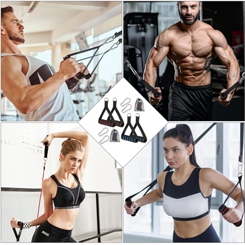 4 Unidades de Asas para Bandas de Fitness, Bandas de Resistencia, Entrenamiento de Fuerza y Entrenamiento Cardiovascular, Equipo de Fitness, con una Sola Mano, Bandas de Resistencia, Accesorios - imagen 7