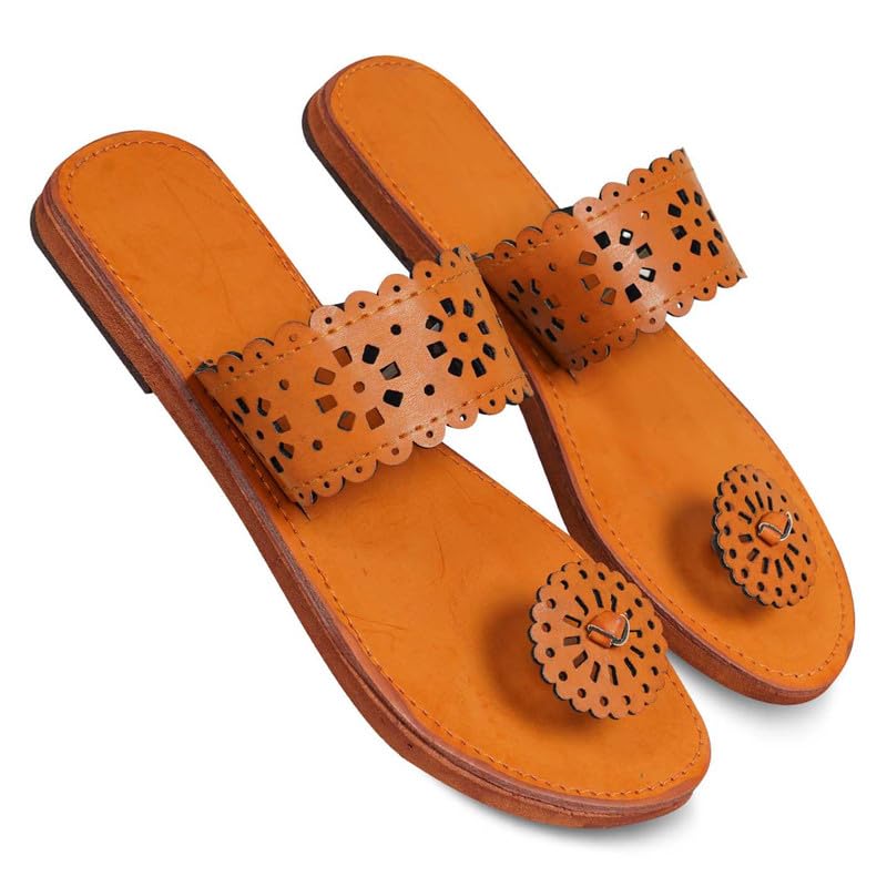 DFR Ethnic Brown Flip Flops for Women Daily Use Girls Slippers Flipflop chappals, Color – Brown, UK Size 6 (B0D6RBHVY8) Amazon Price History, Amazon Price Tracker