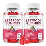 Beetroot Gummies for Blood Pressure Support, Sugar-Free Beets Supplements with Beet Root, Grape Seed Extract, Niacin, CoQ 10, Vitamin C & B12, L-Citrulline, L-Arginine Beet Gummies, Strawberry Flavor