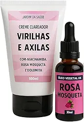 Creme Clareador de Virilhas e axila + óleo de Rosa Mosqueta 100% Puro 30ml