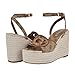 Guess Women's Tanveey Wedge Sandal, Medium Brown Logo 210, 9.5