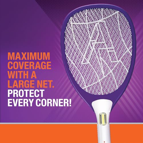 Image of Maxo Anti Mosquito Racquet with 2-watt LED Light | Light-Weight Instant & Effective Mosquito Control Bat for a Safer Home | 350 maH Long Life Battery | Warranty: 6 Months Warranty