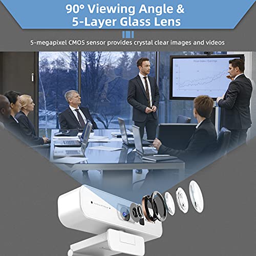 Image of Zoom Certified, NexiGo N940P (Gen 2) 2K Zoomable Webcam with Remote| Sony Starvis Sensor | 3X Zoom in and Out| Dual Stereo Microphone, for Zoom /Skype /Teams /Webex (White)