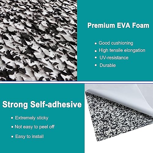 Image of Hjdeck Boat Flooring EVA Foam Boat Decking Marine Carpet Boat Foam Flooring Sheet Non Slip Self-Adhesive Marine Flooring for Fishing Boat Kayak Yacht RV Swimming Pool Golf Cart 94.5 inchx23.6 inch