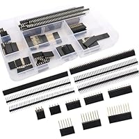 RUNCCI-YUN 52 Stück 2.54mm Gerade Einreihige Double Row Pin Stapelbare Buchsenleiste, PCB Männlich und Weiblich Stiftleiste Sockel Steckerleiste, für Arduino Stackable Shield