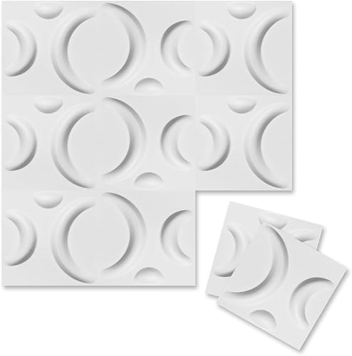 Miniatura 13 de Ekena Millwork WP12X12SEWH-CASE-50 11 7/8 pulgadas de ancho x 11 7/8 pulgadas de alto Sevilla EnduraWall Decorativo 3D Cubiertas de panel de pared