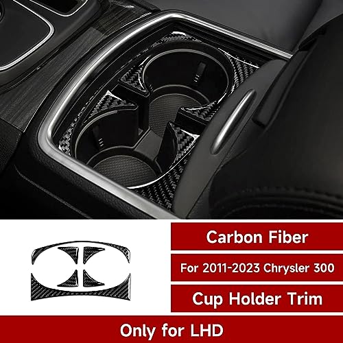 Image of Car Front Center Water Cup Decor Decals for 2011-2023 Chrysler 300 / 300C / 300S / Limited /Touring /Base Accessories Interior Stickers