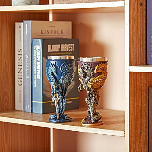 Medieval Blue Dragon Goblet Stainless Steel Dungeons and Dragons Gift Chalice Wine Goblet 210ml (Blue Sword Dragon) - Image 6
