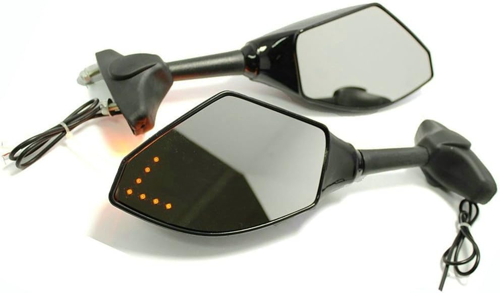 Yibid Integrated Motorcycle LED Turn Signal Lights Mirrors