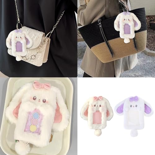Plush Rabbits Card Holder Lovely Photo Card Holder Cartoon Animal Card Sleeve2