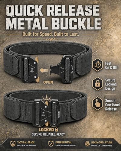 Image of Tactical Duty Belt Law Enforcement, 2 inch Battle Combat Police Range Gun Belts