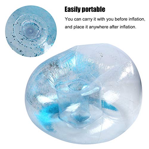 SALUTUY Sofá inflável para ambientes externos, reclinador de lantejoulas transparentes, sofá exclusi