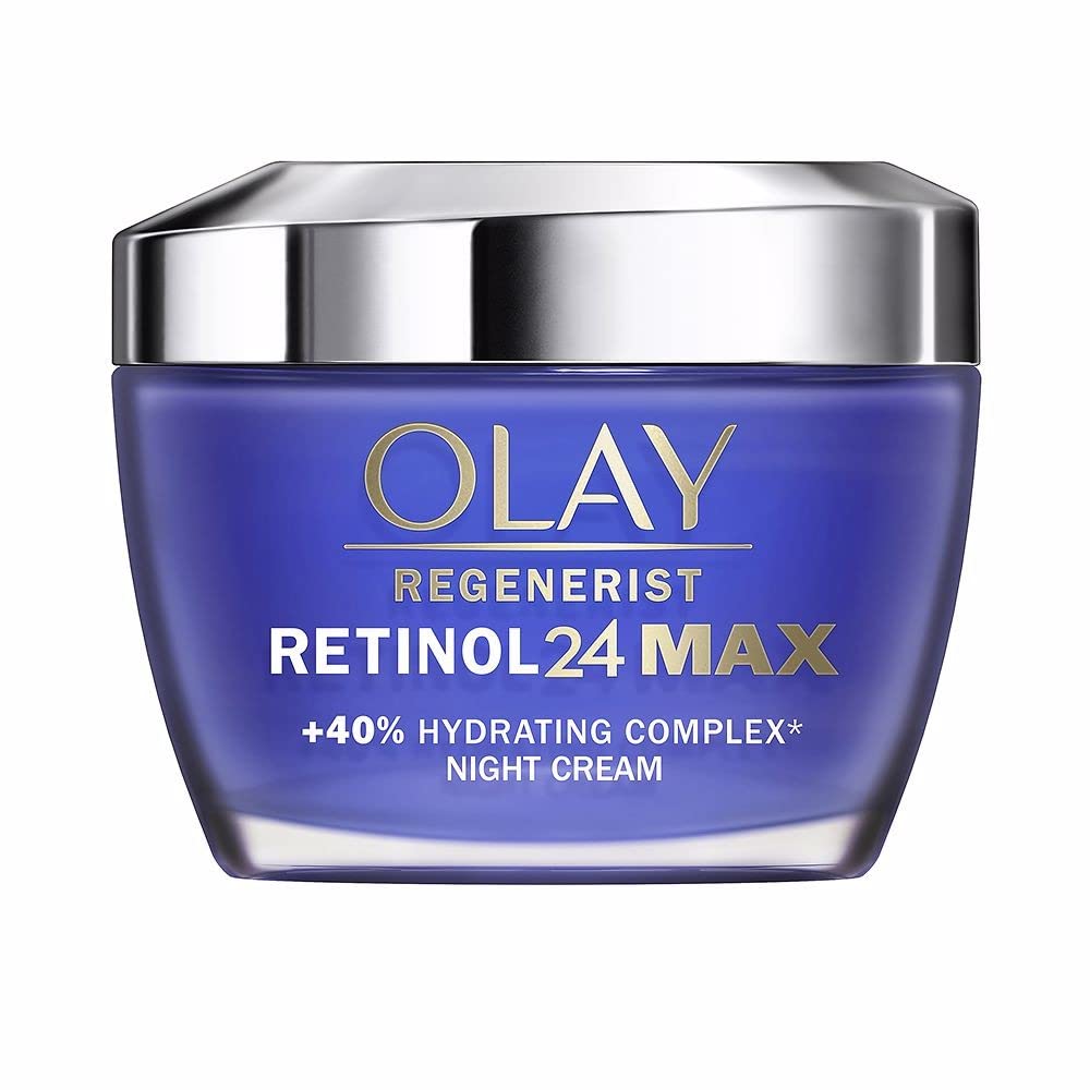 Olay Regenerist Retinol24 Max Noche Crema Facial Sin Perfume, con Retinol, Hidrata, Suaviza, Ilumina, 50 ml Night Cream + Retinol