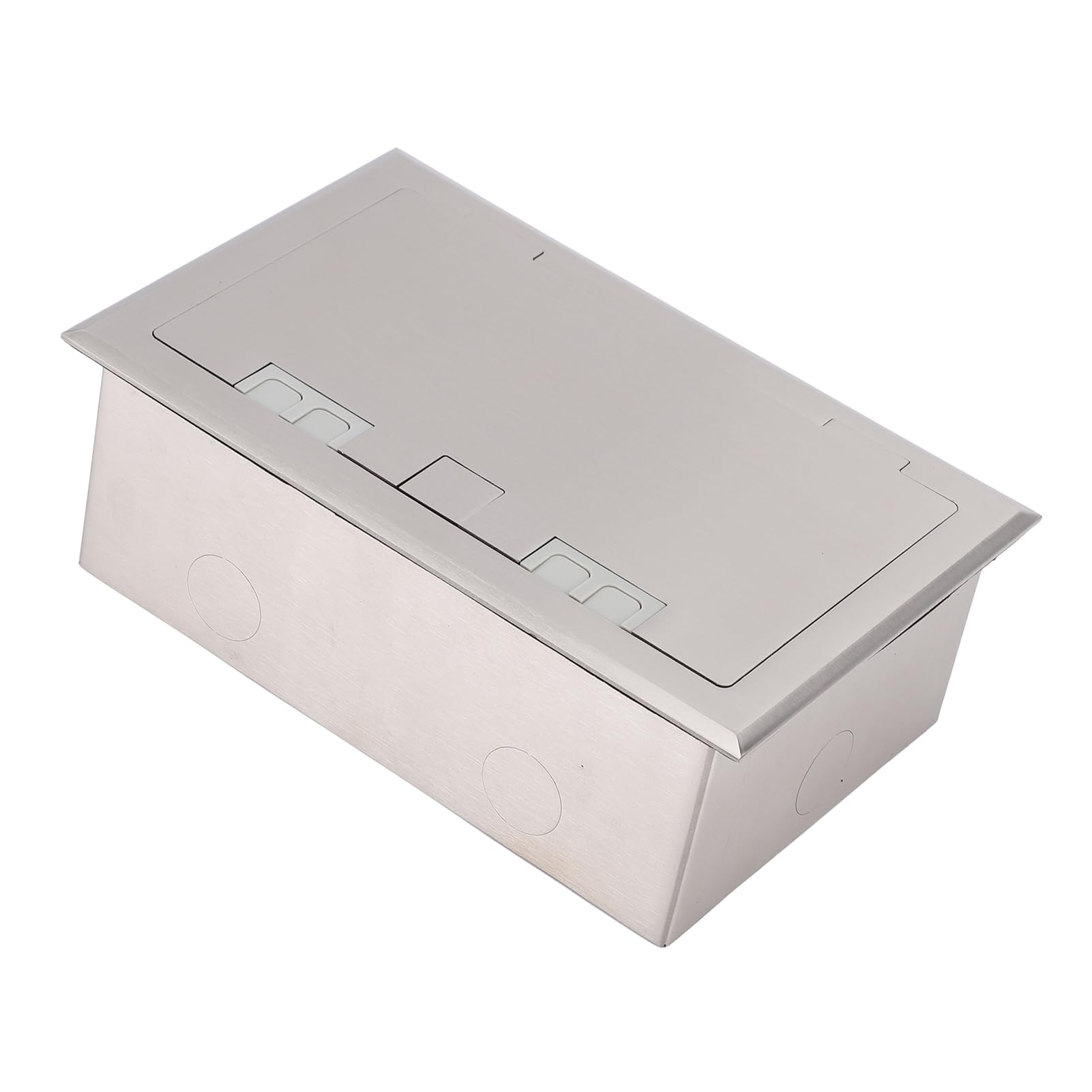 Topiky Presa da Incasso a Pavimento 3 Prese di Corrente a 2 Poli Kit Scatola di Derivazione con Coperchio Ribaltabile in Acciaio Inossidabile 4000W con Guarnizione Impermeabile per Hotel Home Office