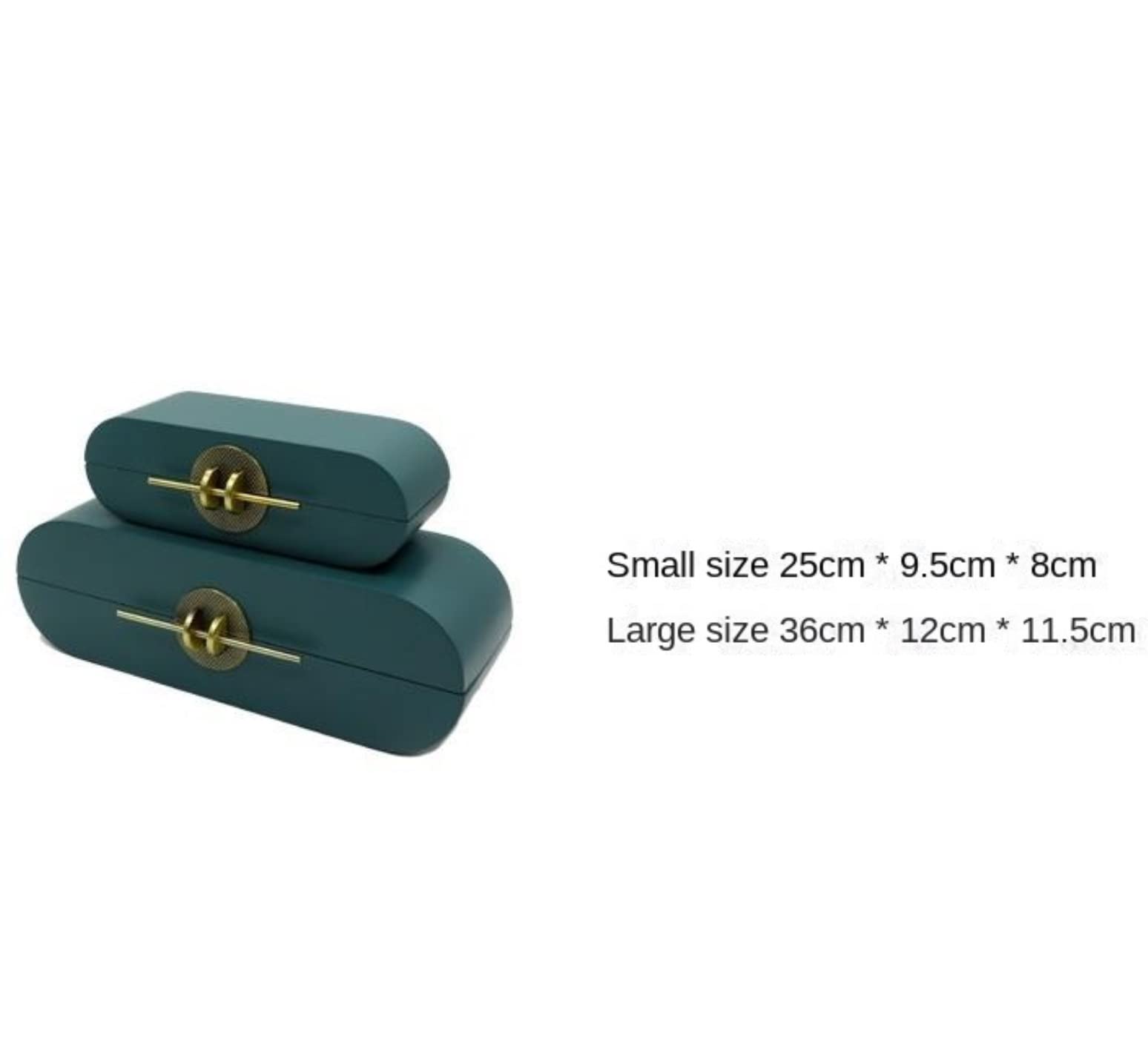 Boîte à bijoux en bois simple - Organisateur de bijoux de maquillage - Boîte à bijoux pour femme - Bleu - 36 x 12 x 11,5 cm