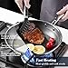 Tibbicc 10 Inch Hybrid Non Stick Frying Pan Set Skillet Stainless Steel Skillet Chef's Pan with Matching Lid, PFOA-Free Non-Toxic Cookware, Dishwasher & Oven Safe, Induction Compatible All Cooktop