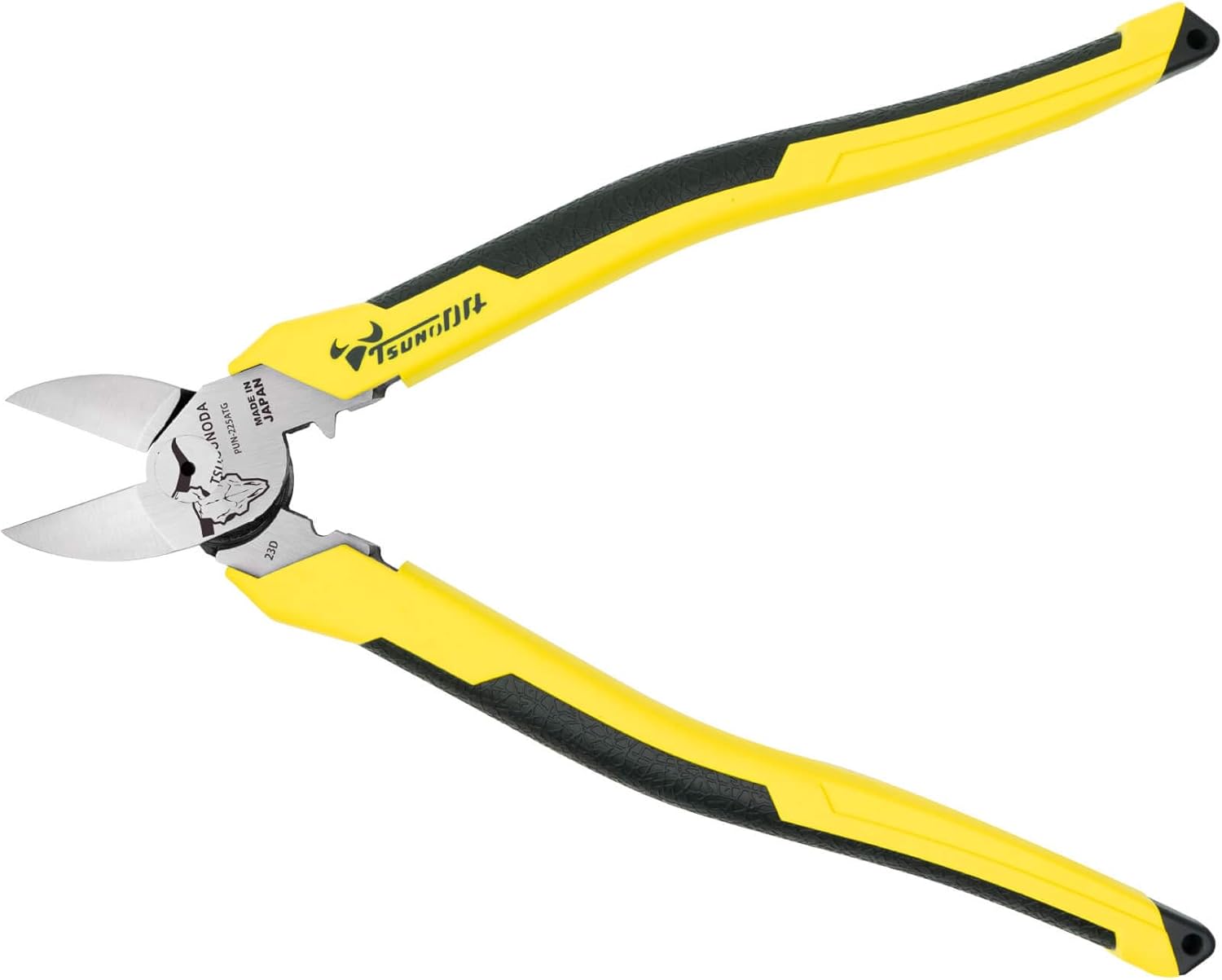 Tsunoda PUN-225ATG, High-Leverage Sharp Edged Cutting Pliers with Crimping Die 9-inches (225mm)