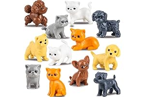 Tiny Dog and Cat Figurines for Kids - The Perfect Addition to...
