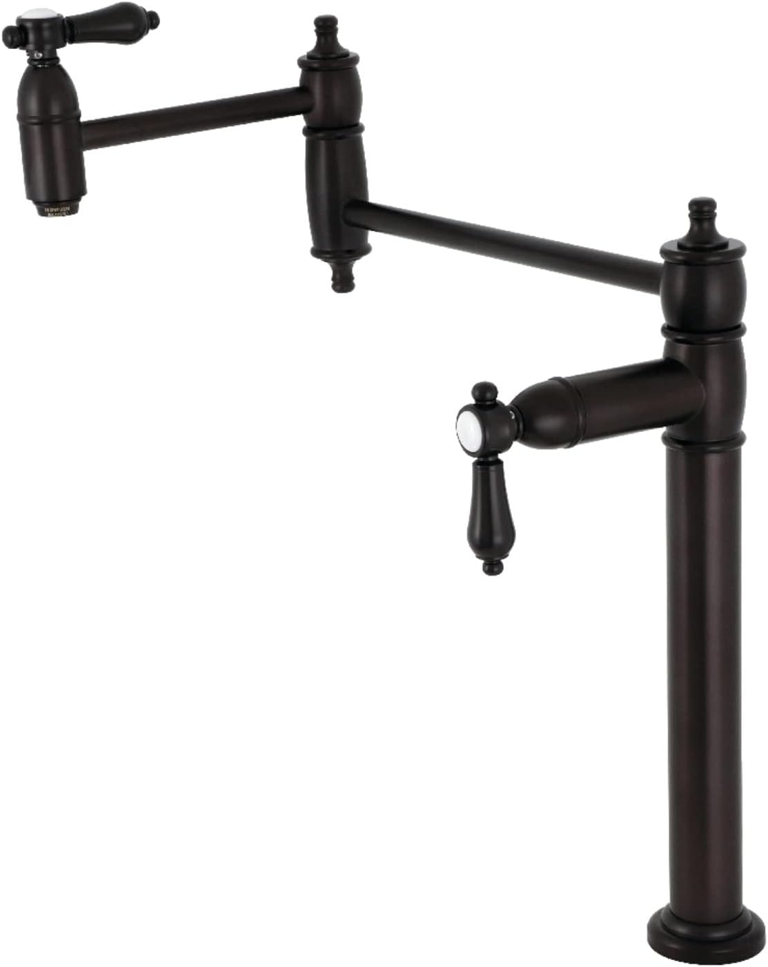 Kingston Brass KS3705BAL Heirloom Deck Mount Pot Filler, Oil Rubbed Bronze
