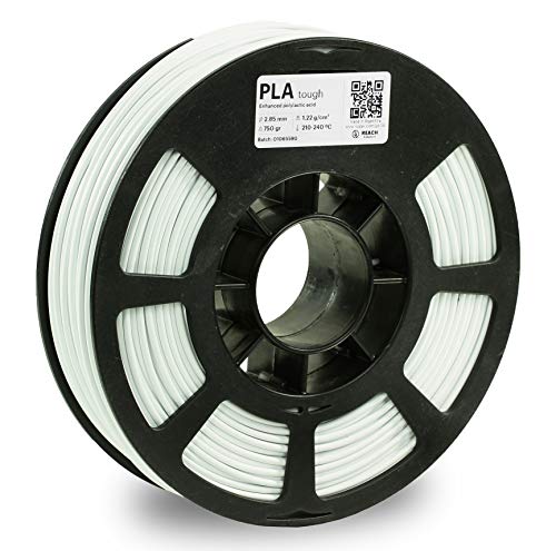 KODAK Tough PLA Pro 3D printer filament WHITE color, +/- 0.03 mm, 750g (1.6lbs) Spool, 2.85 mm. Lowest moisture premium filament in Vacuum Sealed Aluminum Ziploc bag. Fit Most FDM Printers