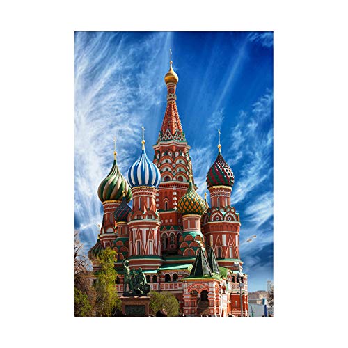 Wee Blue Coo Photo City Landmark St Basils Cathedral Red Square Moscow Wall Art Print