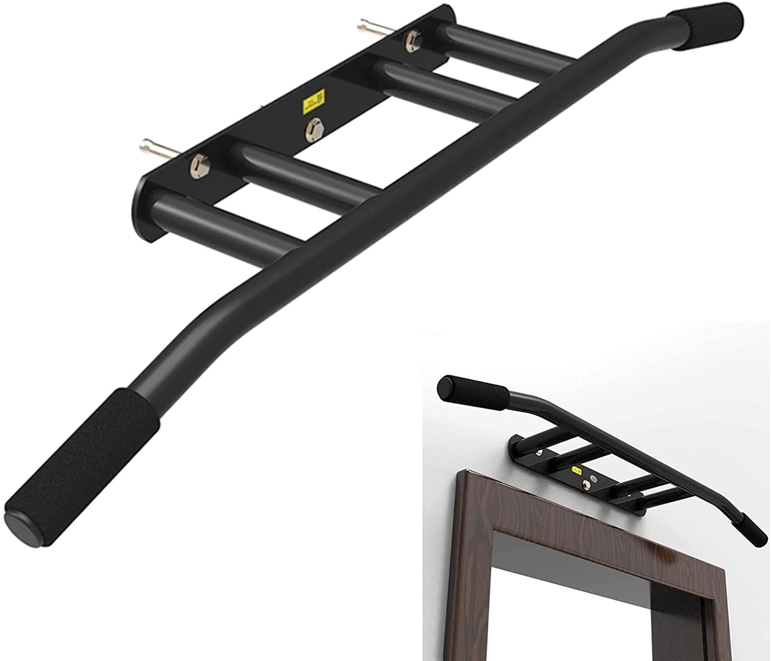 HTTGDGDH Pull Up Bar Home Gym Exercise Equipment Pull-Up Bars Wall-Mounted Chin Up Bar Multi-Position Steel Horizontal Bar Portable Upper Body Muscle Strength Training Equipment L,