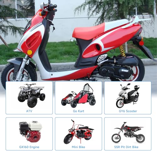 Image of EOPOAYI 38mm (1-1 /2 inch) Air Filter Compatible with GY6 50cc 125cc 150cc 139QMB Taotao Scooter Moped VIP Thunder ATM Pony50 Baja Jonway Roketa ATV Quad 4 Wheeler Go Kart Pit Dirt Bike Parts Rainbow