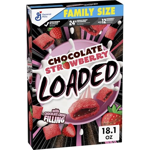 Chocolate Strawberry Loaded Cereal, Family Size 18.1oz, buy 2 to save more