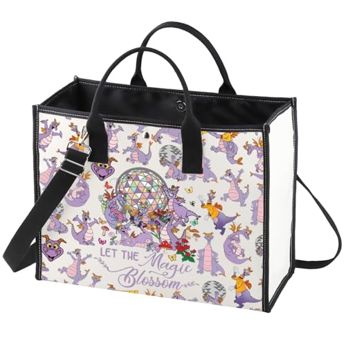 Image of WZMPA Dragon Crossbody Bag Purple Dragon Gift Dragons Shoulder Bag Cartoon Merchandise