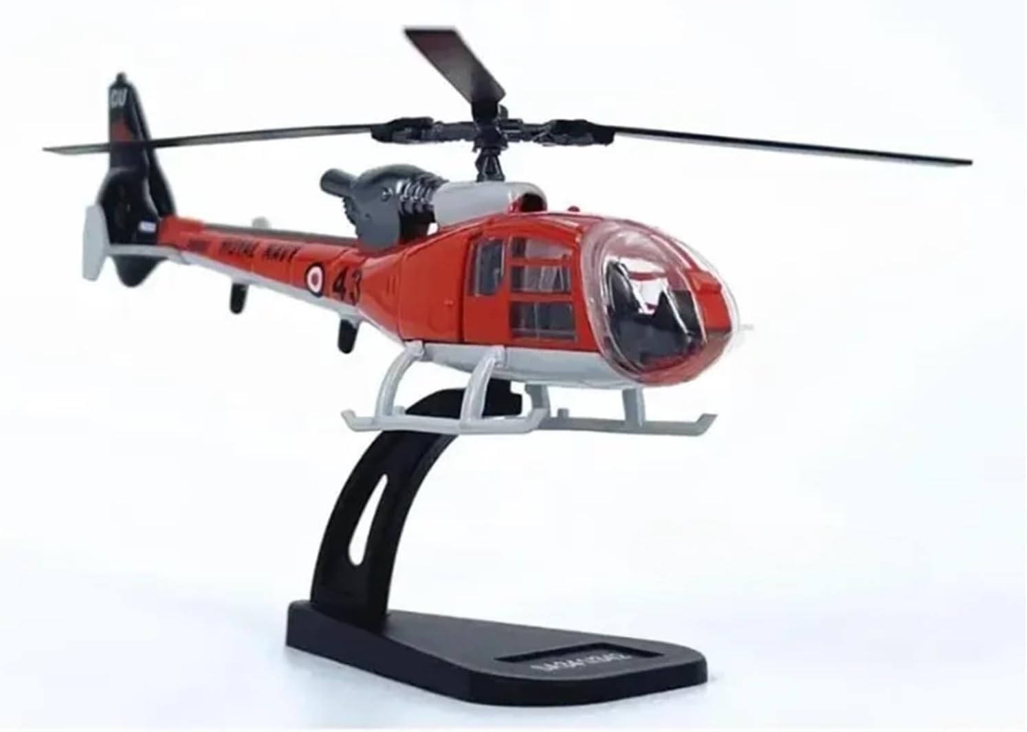 1/100 for SA341 Gazelle Helicopter Alloy Aircraft Model Red Rare Airplane Party Display Scale Metal Airplane