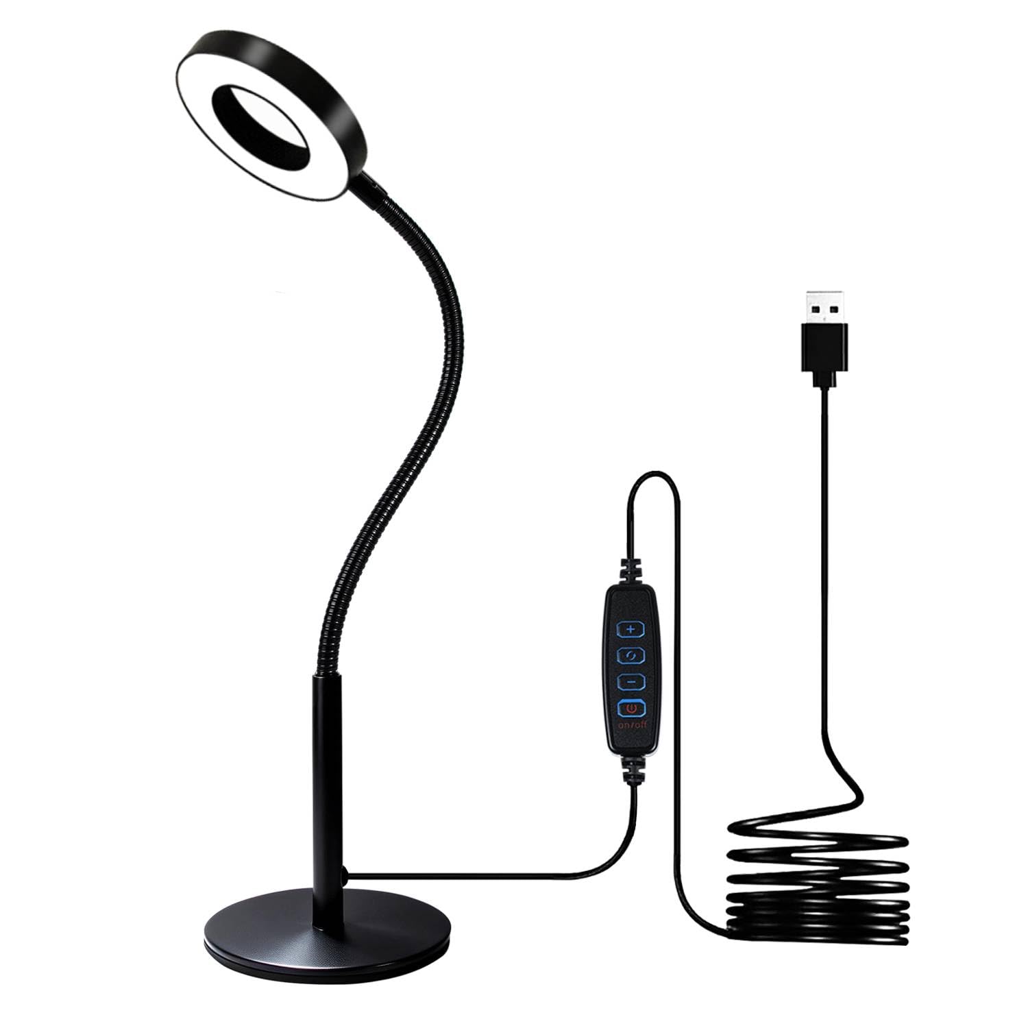 CeSunlight 6W LED Desk Lamp with Flexible Gooseneck and USB Cable