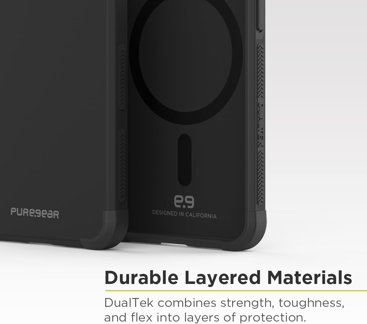 PureGear DualTek with MagSafe Phone Case for Samsung Galaxy S25+, Military Tested and Approved Protection, Compatible with MagSafe, Heavy-Duty Durable Protective Galaxy S25+ MagSafe Phone Case, Black