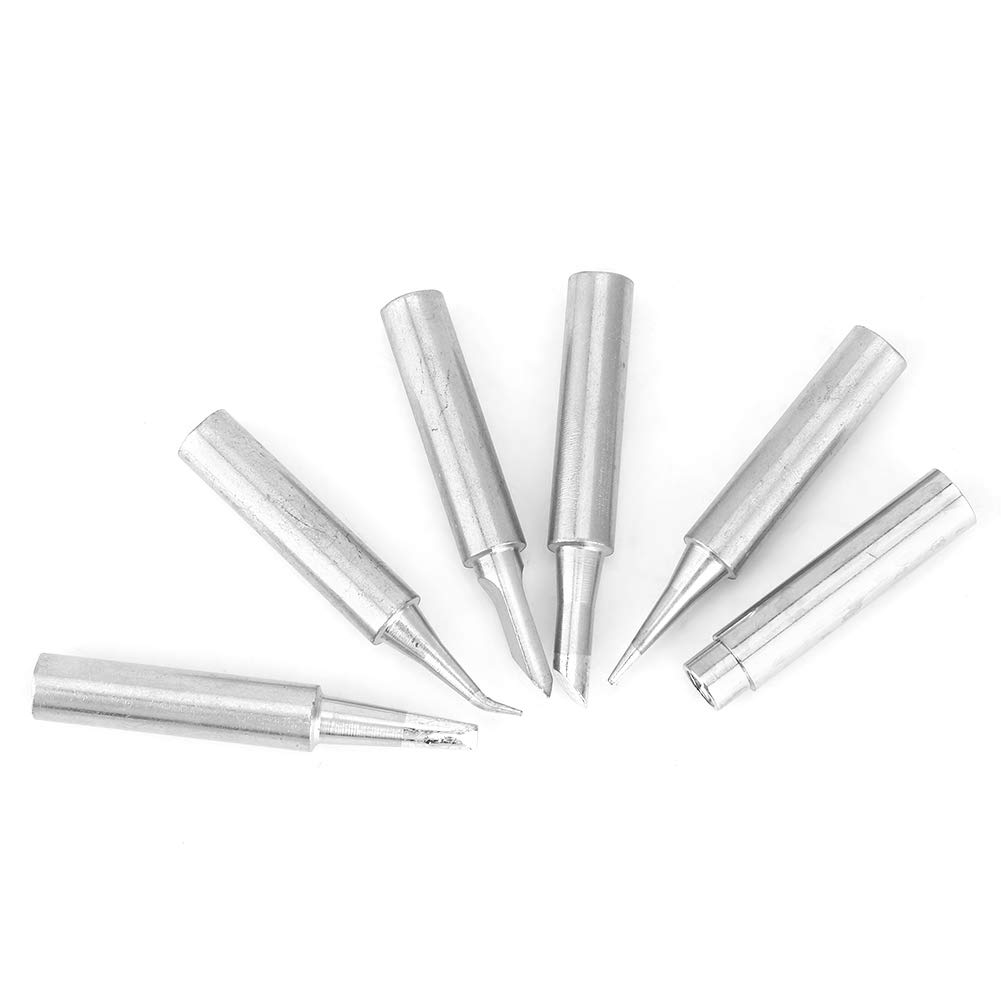 Solder Tip, 6pcs Replacement Welding Iron Head Copper Welding Head Diameter 6.25mm Welding Head Soldering Iron, Tools