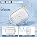 Wowwat for Airpods Pro 3 Case Clear,Safety Lock Cases for Apple Airpod Pro 3 Case 2025 with Phone Stand & Cleaner Kit,Drop Protection Air pods Pro3 Cover for Men Women with Keychain,Clear+White