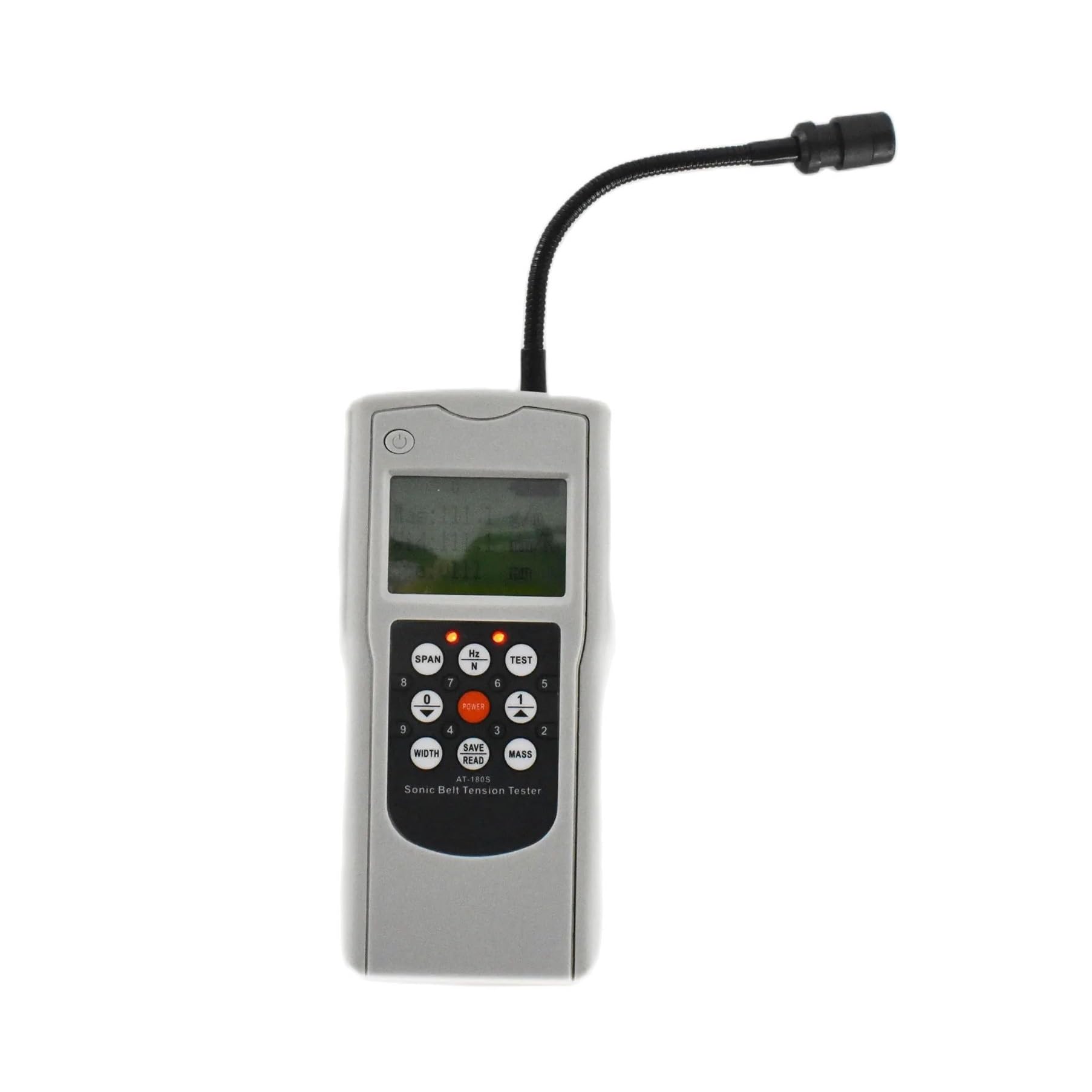 Force Gauge, AT-180S Digital Belt Tension Tester Portable Belt Vibration Frequency Meter Gauge 10-680HZ