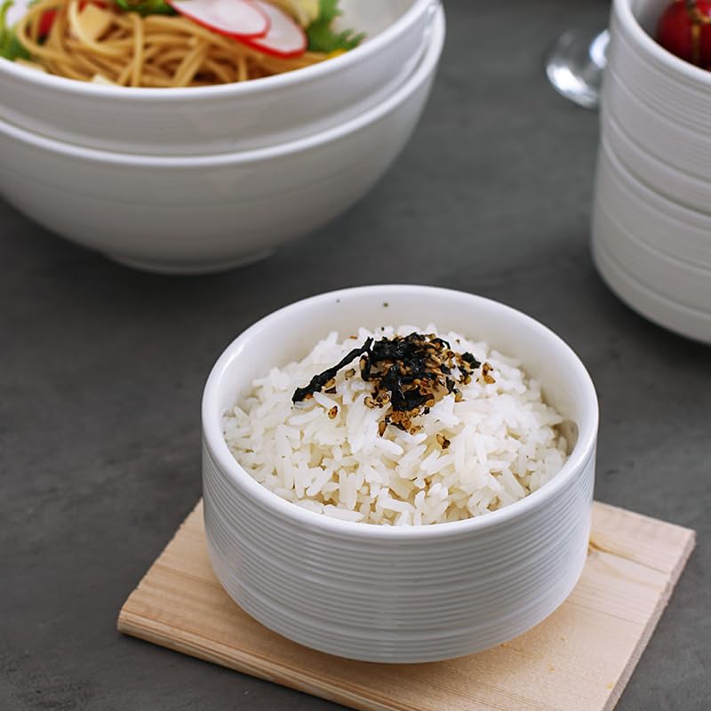 piatti di tutti i giorni per i pasti Piatto da insalata, ciotola di riso in ceramica bianca, piatto creativo for insalata di frutta, dessert, ramen, grande ciotola, piatto da portata, stoviglie for ri