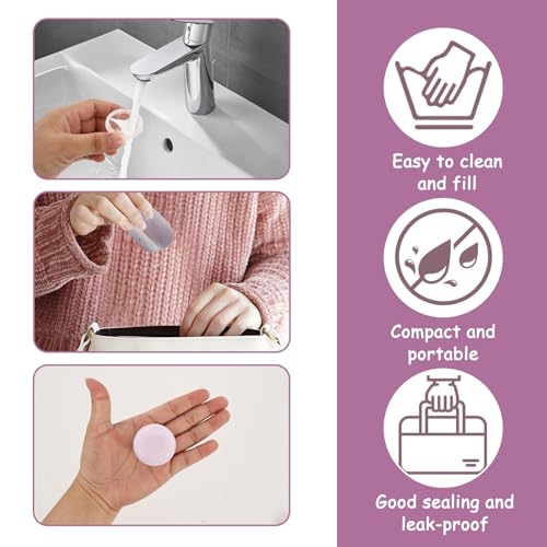 Travel Containers for Toiletries with Lids, 10 Pack 10ml Refillable Plasti Small Travel Containers for Creams, Makeup & Cosmetics3