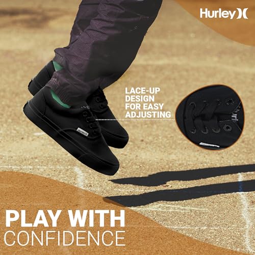 Hurley Marley Kids Lace Up Canvas Sneakers – Low Cut Skateboarding Shoes for Kids, Sports Shoes for Boys and Girls2
