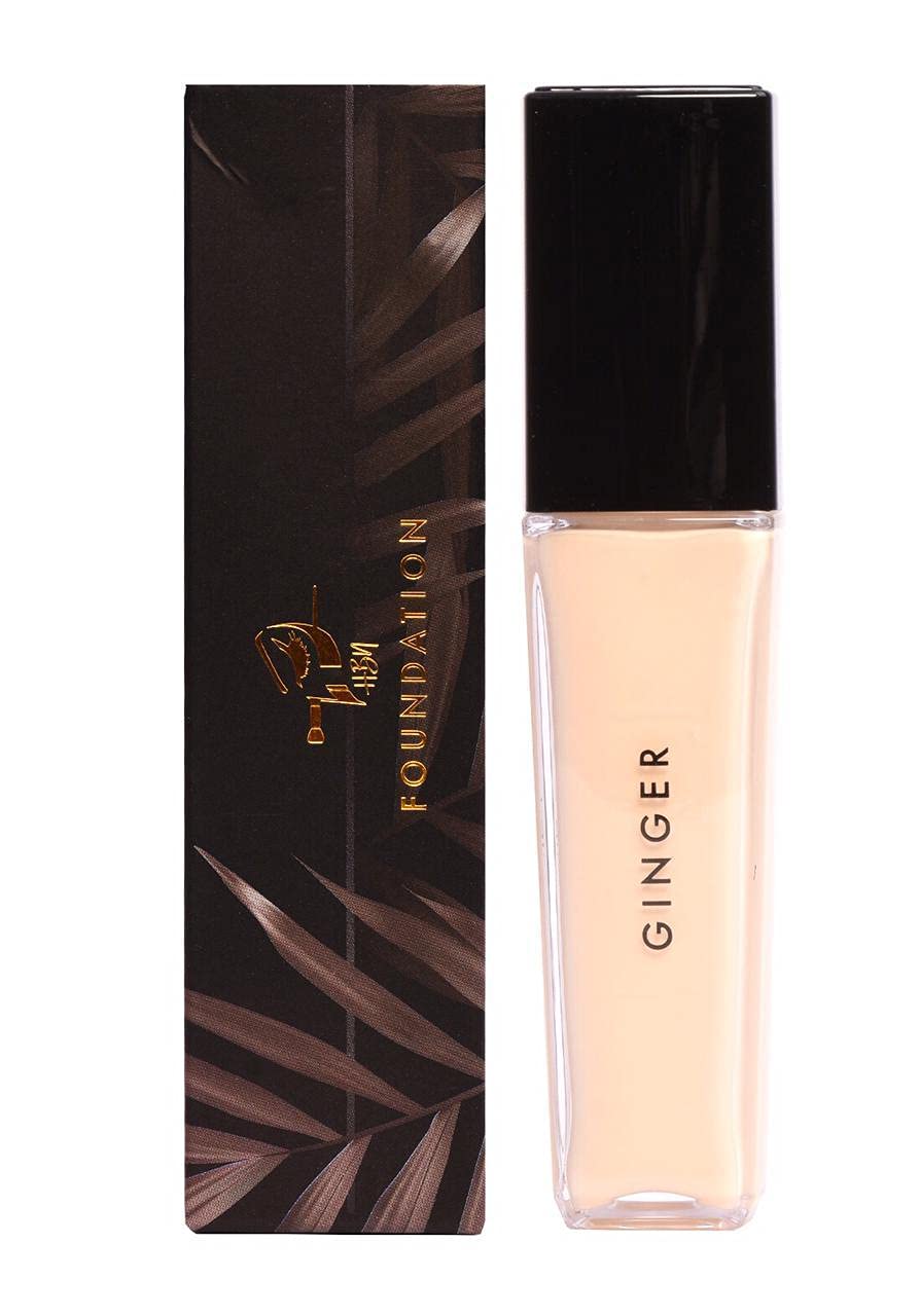 HBN Long-Lasting Waterproof Foundation for Uniform Skin Tone (Ginger, 25ml)