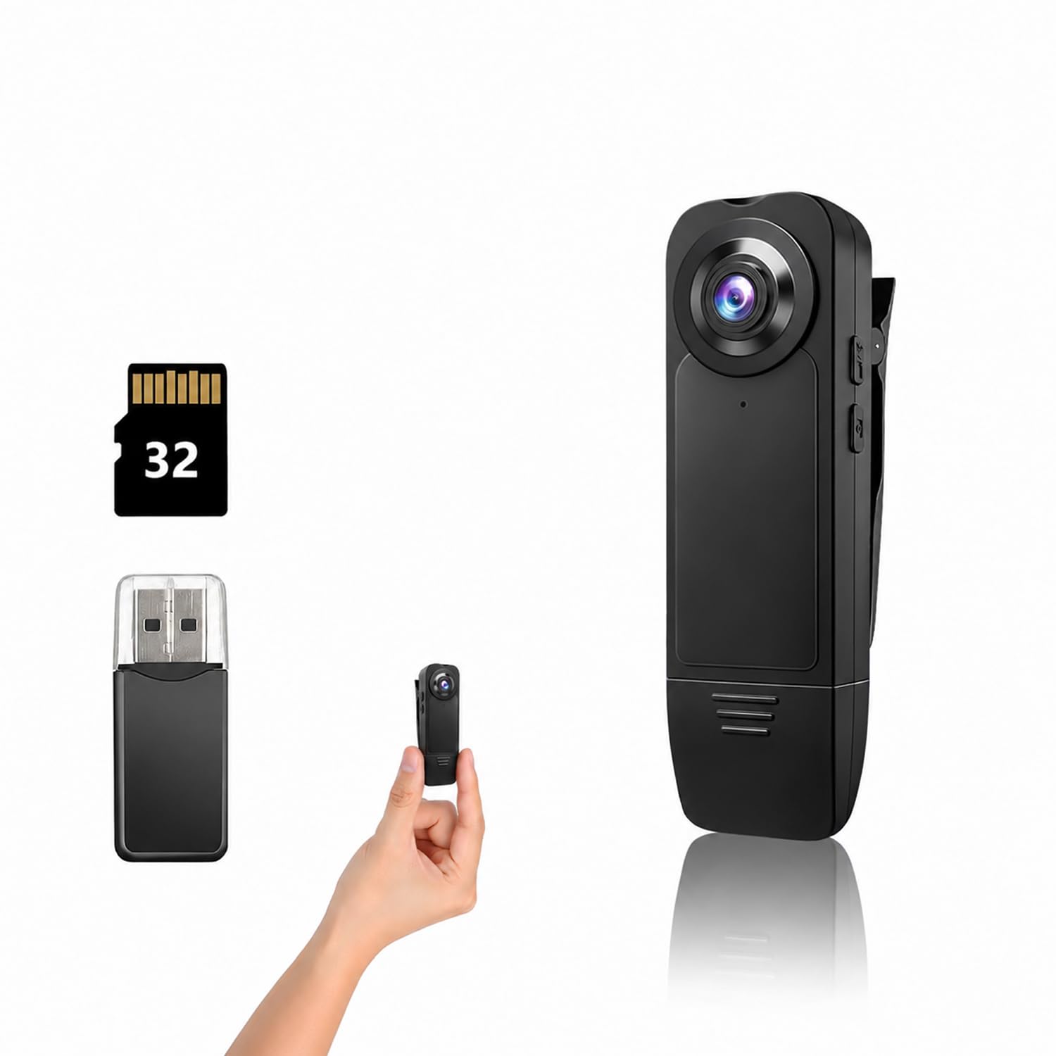 Mini Body Cameras With Audio And Video Recording, POV Camera with 32G Card Body Worn Cam ,Wearable Patrol Video Recording Camcorder With Night Version ,Camcorder for Security Work Records Traveling-picture-23