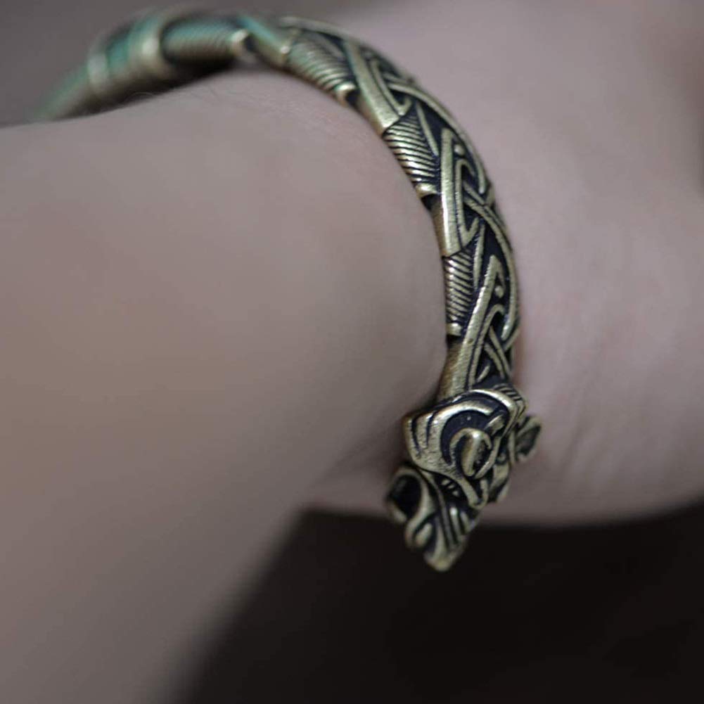 Dawapara Braccialetto Agnetico Da Uoo In Lega Con Lupo Vichingo - Foto 8