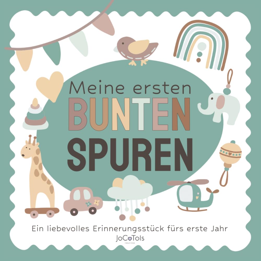 Meine ersten BUNTEN SPUREN: Malen lernen ab 12 Monaten: Mein erstes dickes Kritzelbuch mit großen Motiven zur Förderung der Feinmotorik – Ein besonderes neutrales Geschenk für Babys und Kleinkinder