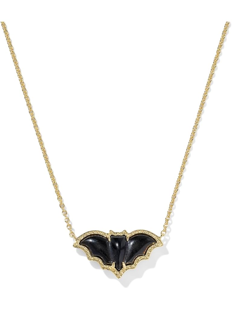 Gold Kendra Scott Bat Short Pendant Necklace