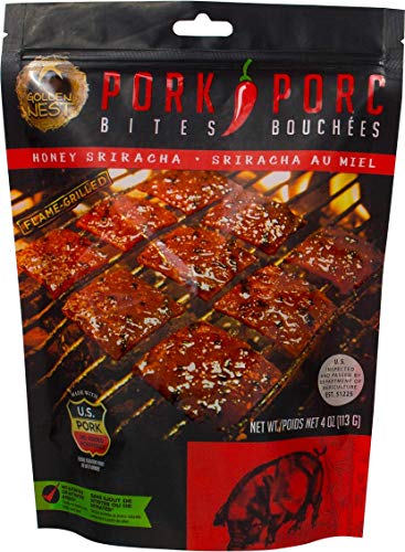 Golden Nest Pork Jerky Bites, Gluten Free, Healthy Homemade Style BBQ Meat From