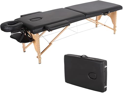 Miniatura 9 de Mesa de masaje portátil, cama de masaje, cama de spa de 84 pulgadas de largo, 24 pulgadas de ancho, mesa de masaje ajustable en altura con 2