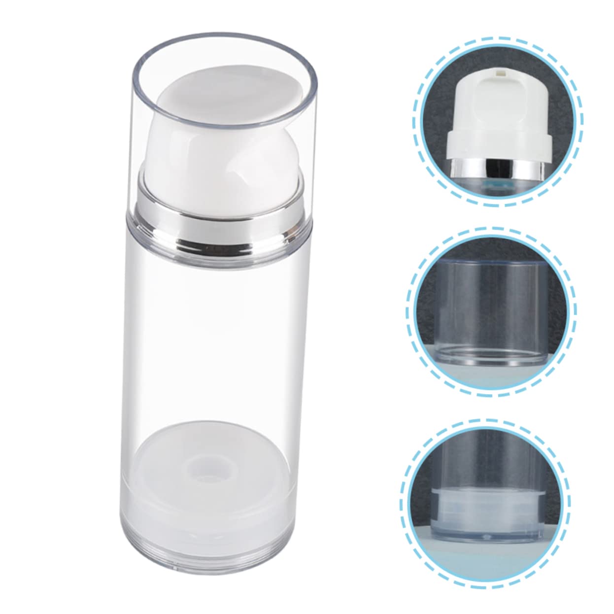 FOMIYES 15 Piezas botella de loción vacía Envase de plástico para loción Envase de plástico para manos dispensador de champú de viaje botella de loción sin aire práctica botella de crema