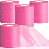 3rd Gen Hot Pink Pre Wrap Athletic, 4 Pack Prewrap Athletic Tape for Hair Soccer, Sports Pre-Wrap Headbands Foam Underwrap Bandage