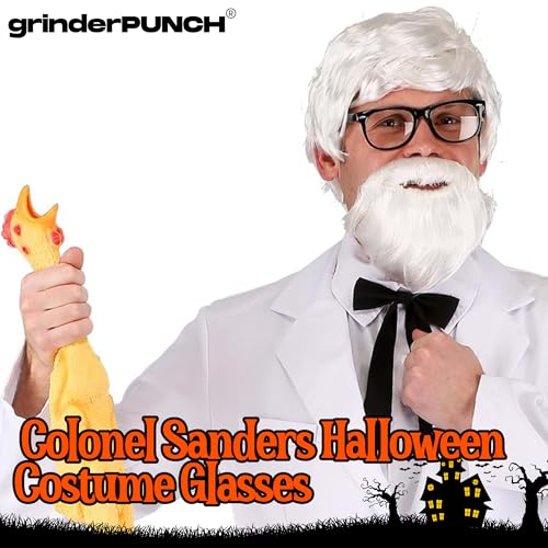 grinderPUNCH Retro NERD Geek Oversized BLACK Framed Clear Lens Eye Glasses for Men Women3